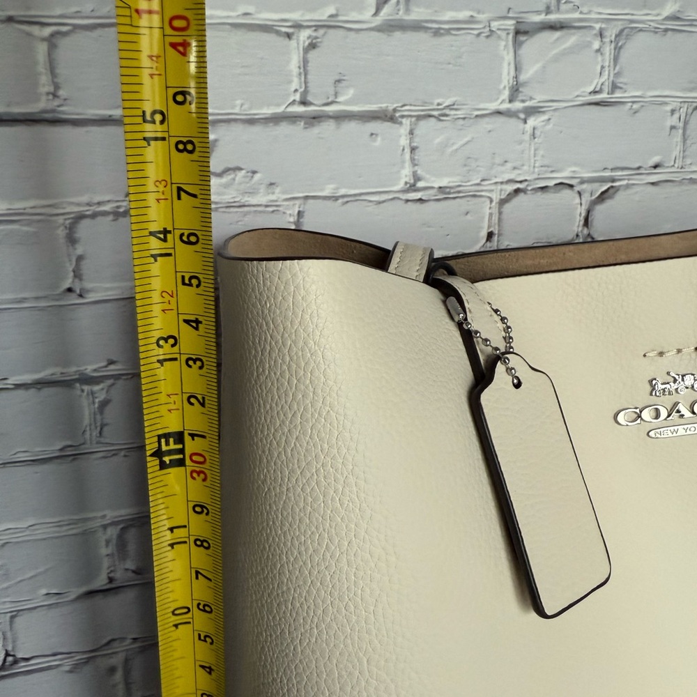 Coach Thea Tote Bag white/silver 14-15 inches laptop CP037-1 NWT - Picture 8 of 16